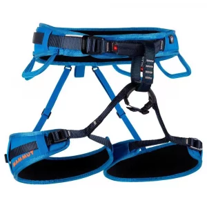 Arnés Mammut Ophir 3 Slide: cómodo, ligero y ajustable, ideal para escalada deportiva y alpinismo. Con tecnología de ajuste Slide para un fit personalizado.