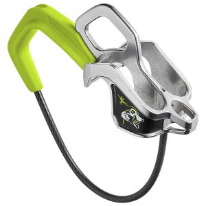Asegurador Edelrid Mega Jul II: innovador y versátil, ideal para escalada deportiva y alpina. Ofrece freno asistido y control superior.