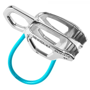 Asegurador Edelrid Nano Jul: compacto, ligero y eficiente. Ideal para escalada deportiva y multiusos, ofrece un control preciso y una gran seguridad.