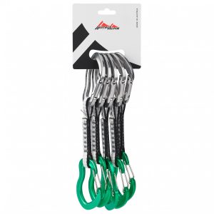 Cinta Express Austrialpin Micro Set Pack: compacta y ligera, ideal para escaladores que buscan rendimiento y durabilidad. Con mosquetones de perfil bajo y cierre de seguro, esta cinta express es perfecta para rutas de escalada deportiva, ofreciendo facilidad de uso y confianza en cada aseguramiento.