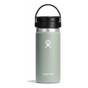 Botella térmica Hydro Flask Wide Flex Sip Lid 473ML, ideal para mantener tus bebidas frías hasta 24 horas y calientes. Resistente, fácil de limpiar.