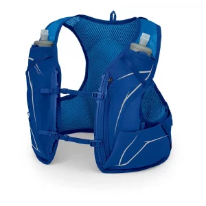 Chaleco Osprey Duro 1.5L w/Flasks: ligero, ergonómico y diseñado para trail running. Incluye dos soft flasks para hidratación rápida, ajuste seguro.