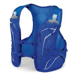 Chaleco Osprey Duro 6L w/Flasks: compacto, ligero y perfecto para trail running. Incluye dos soft flasks para hidratación, varios bolsillos de fácil acceso.
