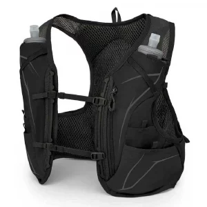 Chaleco Osprey Duro 6L w/Flasks: compacto, ligero y perfecto para trail running. Incluye dos soft flasks para hidratación, varios bolsillos de fácil acceso.