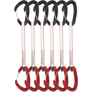 Cinta Express DMM Alpha Wire Pack: diseñada para ofrecer alta resistencia y fiabilidad, con mosquetones Alpha Wire que previenen enganches accidentales. Perfecta para escaladores que buscan ligereza y durabilidad, ideal para rutas deportivas y proyectos de alto rendimiento.