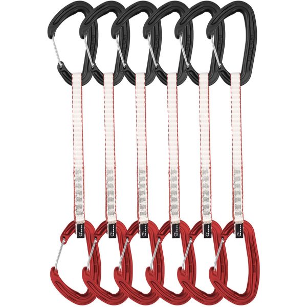 Cinta Express DMM Alpha Wire Pack: diseñada para ofrecer alta resistencia y fiabilidad, con mosquetones Alpha Wire que previenen enganches accidentales. Perfecta para escaladores que buscan ligereza y durabilidad, ideal para rutas deportivas y proyectos de alto rendimiento.