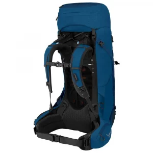 Mochila Osprey Aether 55L: ligera, resistente y diseñada para excursiones de varios días. Con un sistema de ajuste personalizado, ventilación AirScape y amplia capacidad de almacenamiento, es perfecta para llevar todo tu equipo de manera cómoda y organizada en largas rutas de senderismo y montaña.