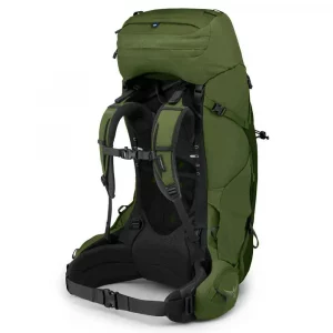 Mochila Osprey Aether 65L: robusta, cómoda y diseñada para travesías de varios días. Con ajuste ergonómico, sistema de ventilación AirScape y gran capacidad de almacenamiento, es ideal para llevar todo tu equipo con estabilidad y confort en largas rutas de senderismo y montaña.