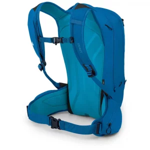 Mochila Osprey Kamber 20L: compacta, resistente y diseñada para esquí y snowboard. Ofrece acceso rápido al equipo, compatibilidad con sistema de hidratación