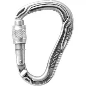 Mosquetón Edelrid HMS Bulletproof Screw Eco: robusto, ligero y ecológico. Con cierre roscado para máxima seguridad, ideal para escalada y alpinismo.