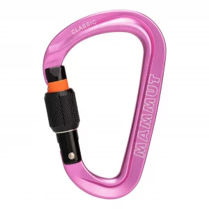 Mosquetón Mammut Classic HMS Screw-Gate: resistente y seguro, con cierre de rosca para máxima protección. Ideal para escalada, alpinismo y aseguramiento, su diseño clásico y robusto garantiza un rendimiento fiable en cualquier situación, proporcionando confianza y seguridad en tus ascensos.