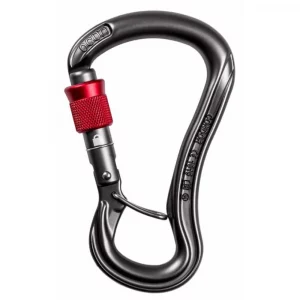 Mosquetón Ocun Condor HMS Screw: robusto, ligero y con cierre roscado para máxima seguridad. Perfecto para escalada, alpinismo y actividades en roca.