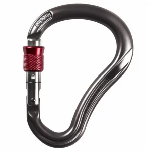 Mosquetón Ocun Harpy HMS Screw: resistente, ligero y con cierre roscado para mayor seguridad. Ideal para escalada deportiva y alpinismo.