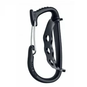 Mosquetón portamaterial Singing Rock Porter: ligero y funcional, diseñado para llevar equipo adicional en el arnés. Ideal para organizar material de escalada, ofrece fácil acceso y sujeción segura, optimizando la gestión del equipo en cualquier aventura vertical.