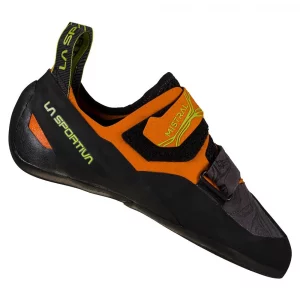 Pies de gato La Sportiva Mistral: ligeros, cómodos y con excelente adherencia. Ideales para escalada deportiva y boulder, ofrecen un ajuste preciso y una gran flexibilidad, brindando un alto rendimiento en superficies técnicas y movimientos dinámicos. Perfectos para escaladores que buscan confort y precisión.