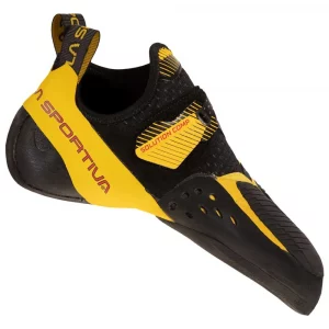 Pies de gato La Sportiva Solution Comp: diseñados para escaladores de alto rendimiento, ofrecen un ajuste preciso y una excelente sensibilidad. Con una combinación de rigidez y flexibilidad, son ideales para boulder y escalada deportiva, permitiendo máxima precisión en movimientos técnicos y dinámicos.