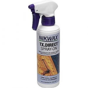 Nikwax TX.Direct Spray-On: impermeabilizante en spray para prendas técnicas transpirables. Restaura la repelencia al agua (DWR) y mantiene la transpirabilidad sin necesidad de calor. Ideal para chaquetas con forro absorbente o que no pueden lavarse a máquina.​