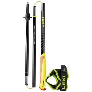 Bastones Leki Evotrail FX.One TA: bastones plegables de alto rendimiento, fabricados con carbono para una excelente combinación de ligereza y robustez. El sistema Trigger A ofrece un ajuste rápido y seguro, ideal para terrenos técnicos y largas distancias, brindando comodidad y control en cada zancada.