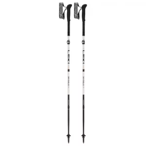 Bastones Leki Skysolo FX.One Carbon: bastones plegables de carbono diseñados para montañismo y travesías exigentes. Su sistema ELD permite un despliegue rápido y seguro, mientras que la empuñadura ergonómica con extensión mejora el control en terrenos técnicos. Ideales para quienes buscan rendimiento y fiabilidad en cada paso.​
