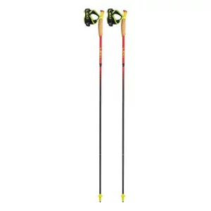 Bastones Leki Ultratrail FX.One Superlite: bastones plegables ultraligeros para trail running, fabricados en carbono HRC, ideales para terrenos técnicos. Con empuñadura Trail Shark y correa ajustable, ofrecen una transmisión de fuerza eficiente y máxima comodidad en cada paso.