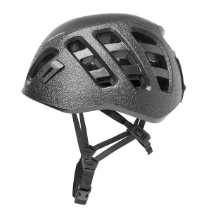Casco Metolius Hardtop: casco técnico de escalada con construcción híbrida que combina núcleo de espuma EPP y carcasa ABS, ofreciendo ligereza y resistencia. Cuenta con una amplia ventilación, sistema de ajuste ergonómico y clips para frontal de frontal. Disponible en tallas S/M (52–58 cm) y M/L (54–61 cm), con un peso de 250 g y 270 g respectivamente. Cumple con las normativas CE y EN 12492