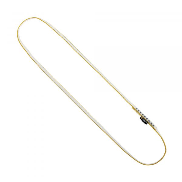 Cinta Dyneema Singing Rock Dyn Sling 8mm 60cm: ultraligera, resistente y de alta durabilidad. Ideal para escalada y alpinismo, su construcción en Dyneema ofrece una excelente resistencia a la abrasión y un menor peso, perfecta para anclajes y aseguramientos seguros en cualquier situación.