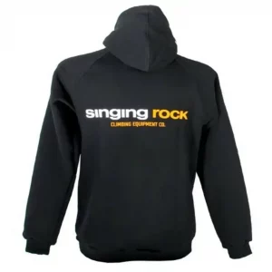 Sudadera Singing Rock Hoody: comodidad y estilo para escaladores. Confeccionada en materiales de alta calidad, ofrece calidez y libertad de movimiento. Su diseño moderno con capucha es ideal para el día a día o para antes y después de tus sesiones de escalada.