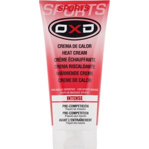 Crema Calor Intenso OXD: crema de efecto térmico diseñada para preparar los músculos antes del ejercicio. Su fórmula proporciona una sensación de calor duradera, favoreciendo la circulación y reduciendo el riesgo de lesiones. Ideal para actividades en climas fríos o deportes de alta intensidad.