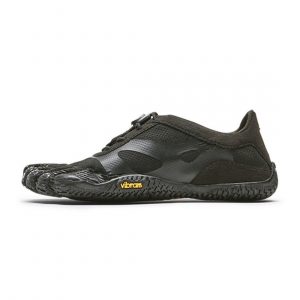 Zapatillas FiveFingers KSO Evo Junior: diseñadas para niños activos, estas zapatillas minimalistas ofrecen una excelente tracción y flexibilidad gracias a su suela Vibram® de menos de 5 mm. La parte superior de poliéster es transpirable y vegana, proporcionando comodidad durante todo el día. Ideales para actividades al aire libre, deportes y uso diario, fomentan una pisada natural y una conexión directa con el suelo.​