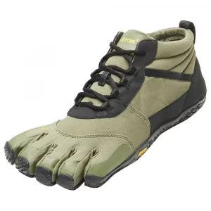 Zapatillas FiveFingers V-Trek Insulated: diseñadas para climas fríos, combinan aislamiento térmico con una parte superior de lana sintética y forro polar para mayor calidez. Su suela Vibram Icetrek garantiza tracción en superficies frías, húmedas o heladas. Con diseño de dedos separados, ofrecen libertad de movimiento, sensibilidad y protección en cada paso. Ideales para senderismo invernal y aventuras minimalistas.