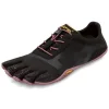 Zapatillas FiveFingers KSO EVO W: diseñadas para mujeres que buscan una experiencia de entrenamiento natural, estas zapatillas minimalistas ofrecen una suela Vibram® XS Trek de 3 mm que proporciona excelente tracción y sensibilidad al terreno. Su parte superior de malla de poliéster es ligera, transpirable y se ajusta fácilmente, ideal para actividades como entrenamiento funcional, pilometría y ejercicios de equilibrio. Con un peso aproximado de 99 g en talla 38, combinan comodidad y libertad de movimiento para una conexión más cercana con el suelo.​